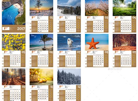 2017 Wall Calendar By Shockydesign Graphicriver