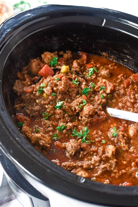 Slow Cooker Chili Ground Beef Italian Sausage Parker Lifeastrom