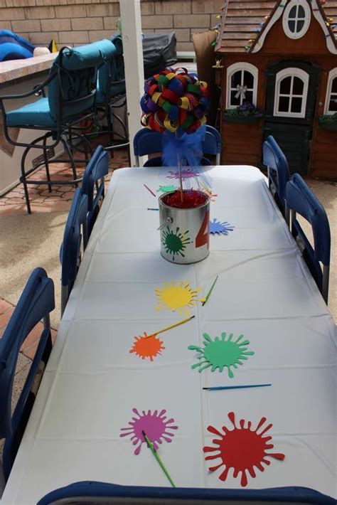 Paintart Birthday Party Ideas Photo 43 Of 51 Art Birthday Party