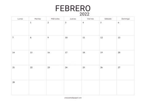 Calendario 2022 Para Imprimir Pdf Febrero Imagesee