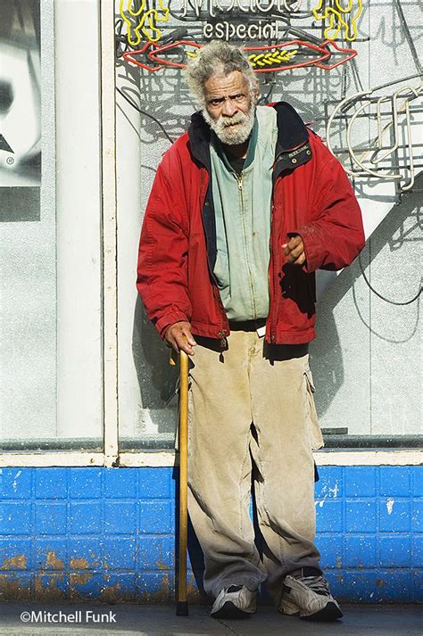 Man With Cane The Tenderloin District San Francisco By Mitchell Funk