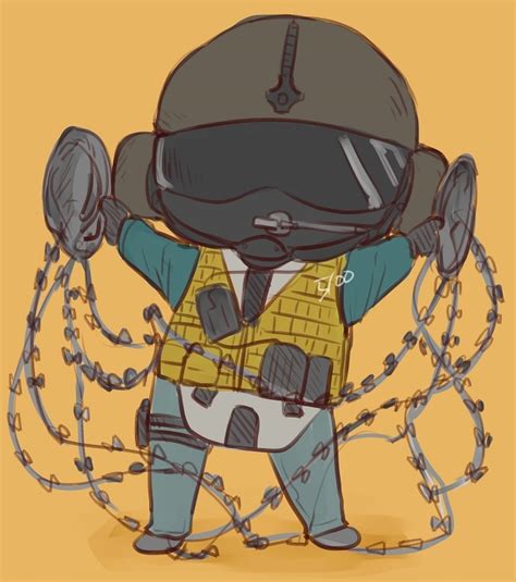 Jager Setting Up Barbed Wire Art By 枯永久 X Post Rsiegeart Rrainbow6