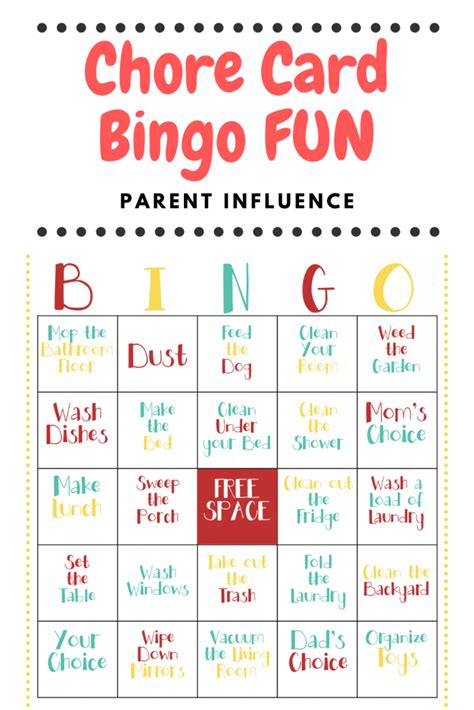 Make Chores Fun With Chore Card Bingo