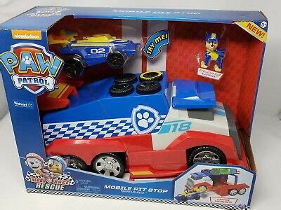Paw Patrol Ready Race Rescue Mobile Pit Stop Team Vehicle NEW FREE