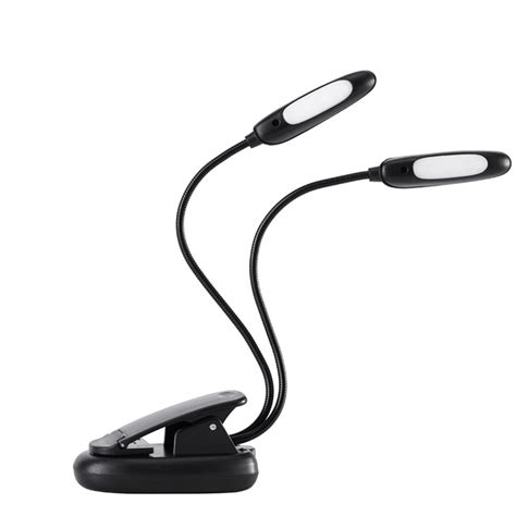 7 Led Usb Rechargeable Eye Care Warm Book Light Clip On Dimmable Table