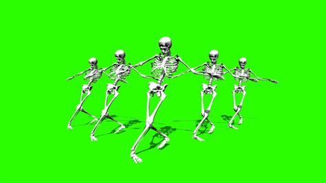 Skeletons Dancing 4 Green Screen Chroma Key Youtube