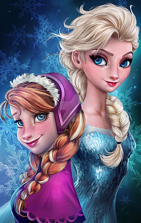 Let It Go Frozen Sisters By Inermonster Frozen Sisters Disney Art