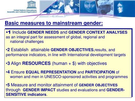 Ppt Unescos Gender Mainstreaming Policy Section For Women And Gender Equality Powerpoint