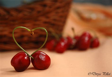 Wallpaper Love Heart Red Fruit Basket Berry Cherry Sweetness