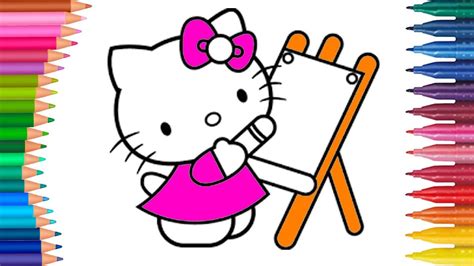 Auf leisen pfoten ist die katze zum liebling von kindern und eltern. Hello Kitty Ausmalbilder Deutsch Färbung - Kleine Hände ...