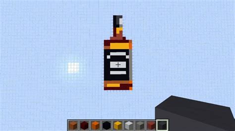 Simple Scotch Whiskey Pixel Art In Mc Minecraft