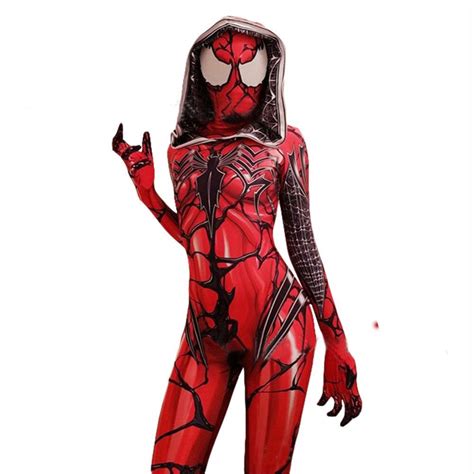 Venom Gwen Stacy Spiderman Zentai Bodysuit Cosplay Halloween Mask Cost Accosplay