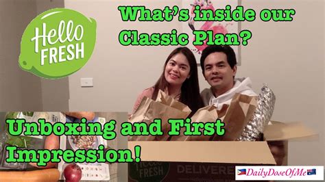 First Hello Fresh Box Whats Inside Unbox With Us Youtube