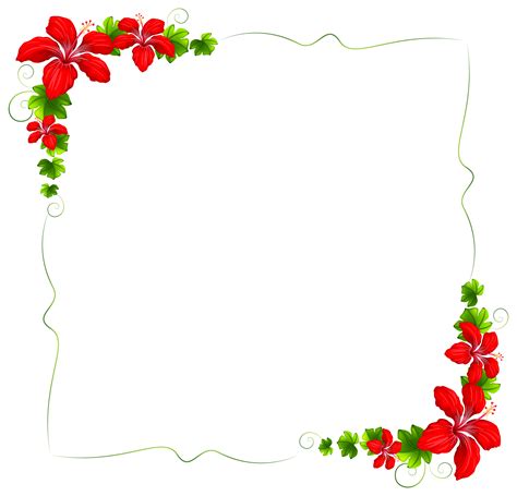 Red Flower Border Vector Art Icons And Graphics For Free Download