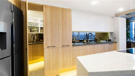 The Block Dean And Shays Kitchen In Polytec Natural Oak Ravine And