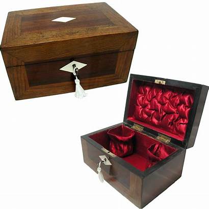 Jewelry Box Antique Walnut Mahogany Victorian Edwardian