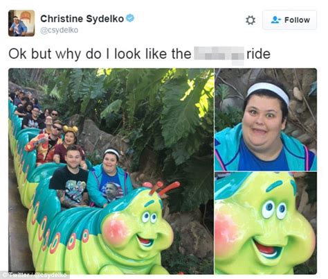 Christine Sydelko Looks Exactly Like A Cartoon Face On A Ride At