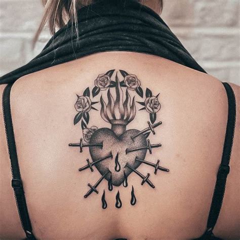 Top 100 Best Sacred Heart Tattoos For Women Catholic Design Ideas