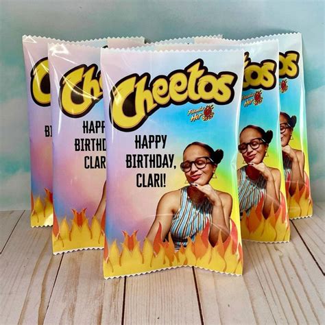 Chip Bag Favors Hot Cheeto Custom Bags Personalized Cheetos Etsy