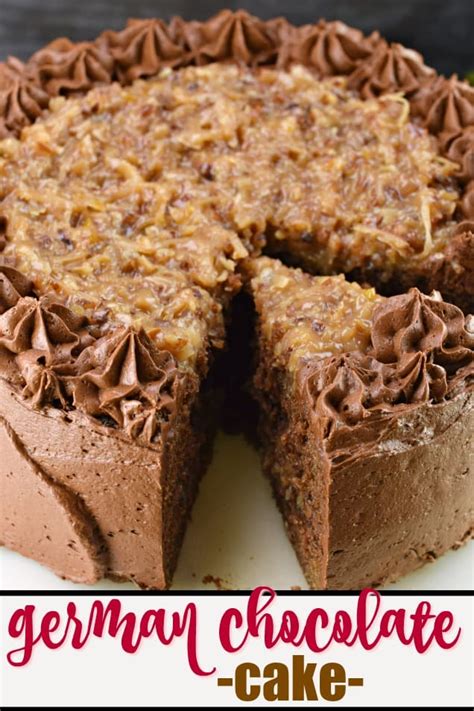 Three layers of moist chocolate cake that are stacked, one on top of another, with a sweet and gooey caramel flavored frosting, laced with. The Best Homemade German Chocolate Cake Recipe