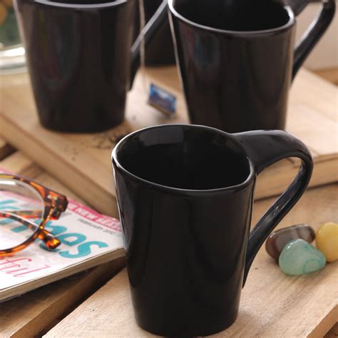 Buy Black Coffee Mugs Set Of 6 Online In India Wooden Street