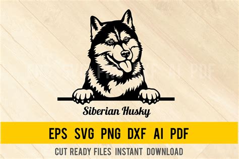 Siberian Husky Dog Svg Peeking Dog Svg Head Dog Ready Cut 1127712