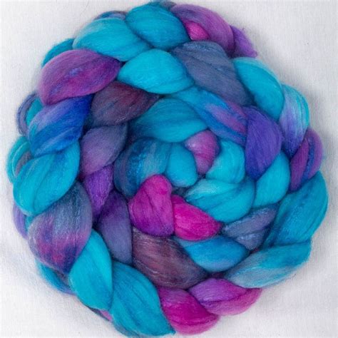 Hand Dyed Roving Combed Top Extra Fine Merino Tussah Silk Etsy