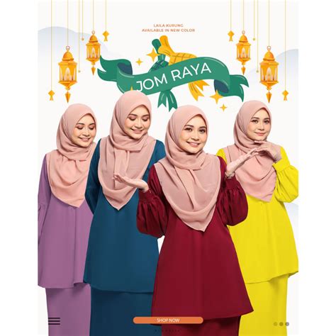 Baju Kurung Laila By Nursafia Butik Baju Raya 2023 Simple And Cantik