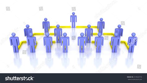 Corporate Hierarchy Business Network 3d People Stock Illustration 214543774