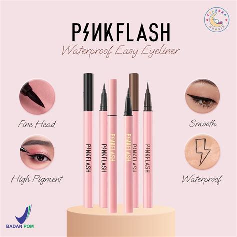 Jual PINKFLASH Waterproof Easy Eyeliner Pen Black PF E01 Eye Liner