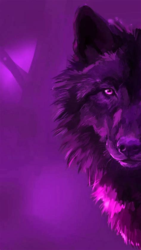 Purple Wolf Wallpapers Wallpaper Cave