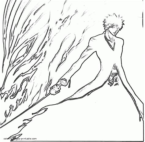 Bleach Anime Coloring Pages To Print Coloring Pages Printablecom