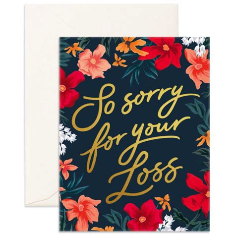 So Sorry For Your Loss Card By Fox And Fallow Canada