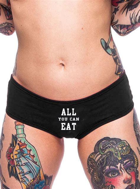 Womens All You Can Eat Booty Shorts By Cartel Ink Black Inked Shop