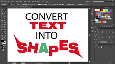 How To Convert Text Into Shapes In Adobe Illustrator Quick Tips Youtube