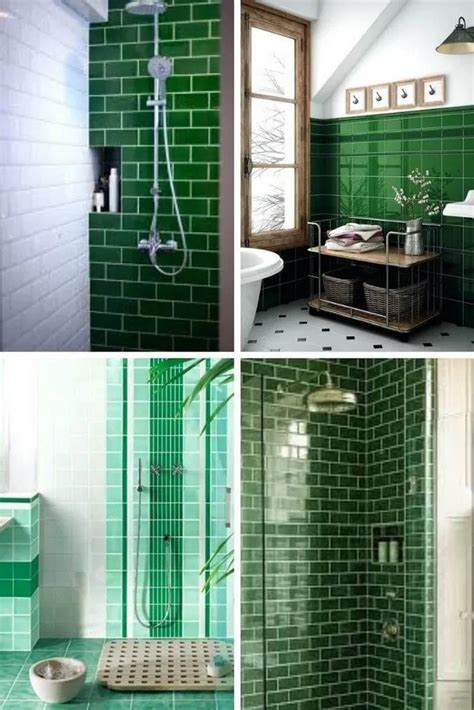 10 Cute Emerald Green Bathroom Tile Designs Ideas Fresh4home Brown