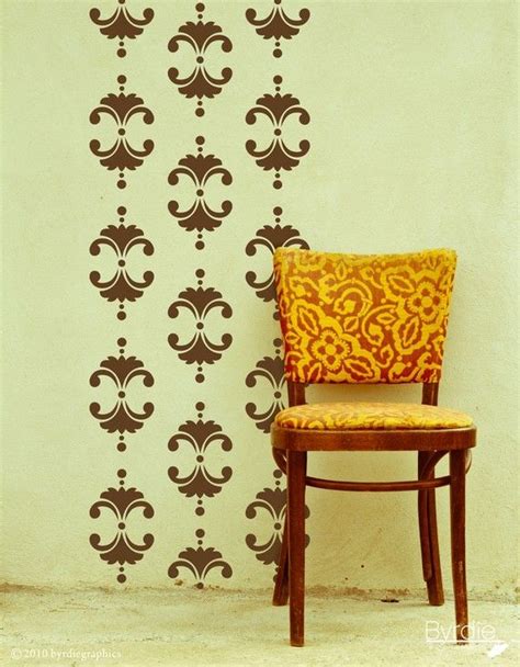 Vintage Floral Damask Vinyl Wall Decals Removable Decal Wall Etsy
