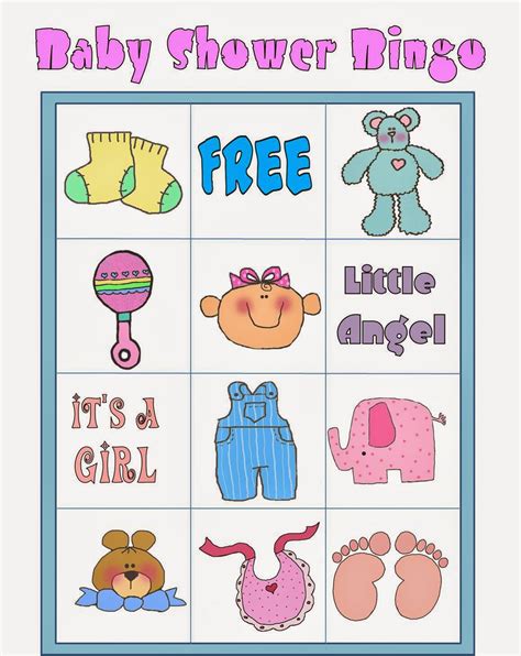 Free Printable Baby Shower Bingo In Colors Oh My Baby