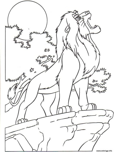 Coloriage Le Roi Lion 4 Dessin Roi Lion à Imprimer