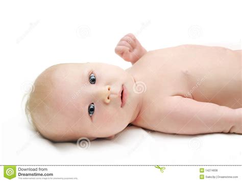 Picture Of Lying Back Baby Girl Royalty Free Stock Photos