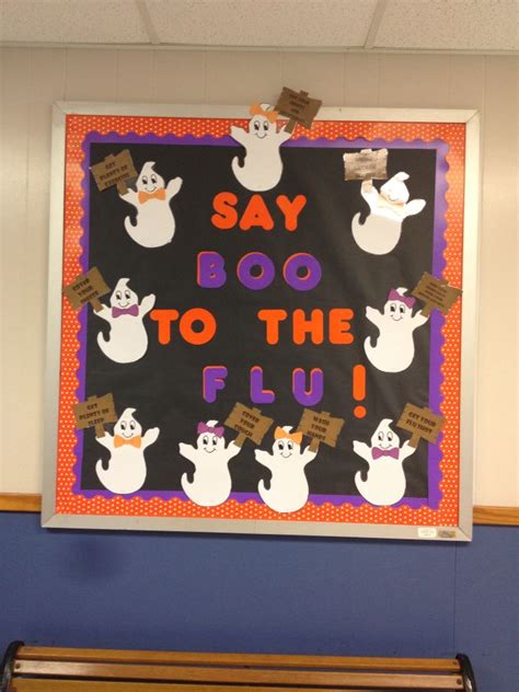 Say Boo To The Flu School Nurse Decorations School Nurse Office