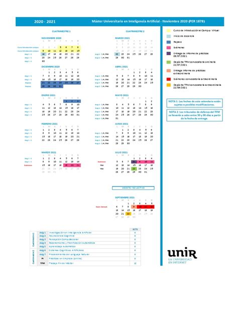 calendario académico unir pdf