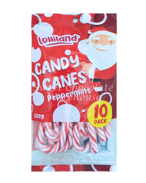 Candy Canes Peppermint 120g 10 Pack Sweet Chocolate Warehouse