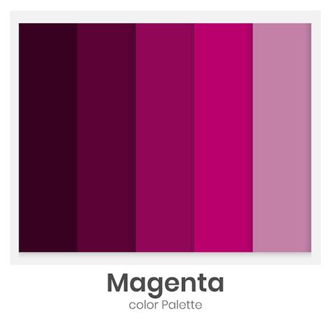 Premium Vector Magenta Color Palette Collection For Illustration Design