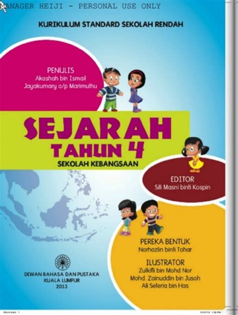 Buku Teks Sejarah Tahun 4 Sjkt