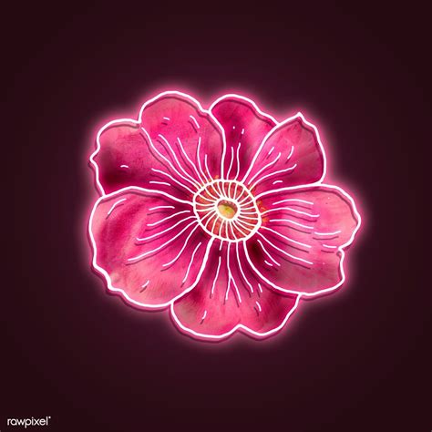 Neon Pink Rose Mockup Premium Image By Awirwreckkwrar