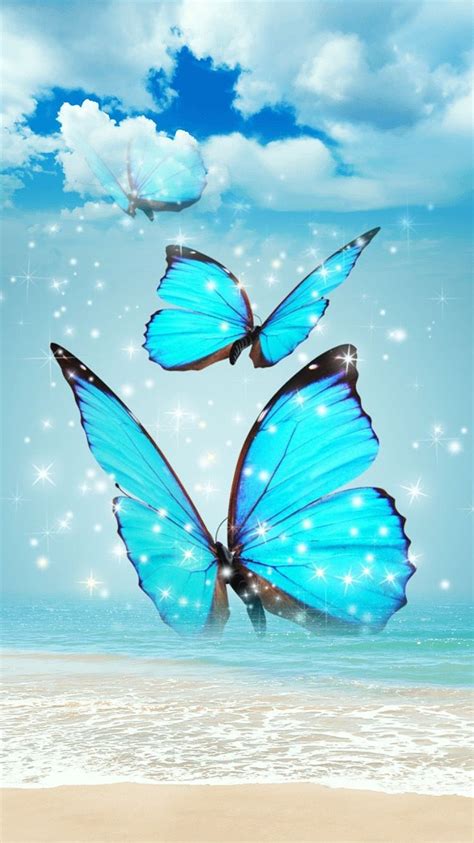 pin  nikkladesigns  lockscreen wallpaper  blue butterfly