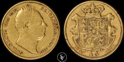 Great Britain 1 Sovereign 1831 William Iv Shield Ma Shops