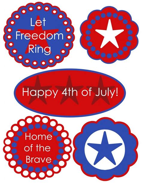 July Fourth Free Printables Digital Memorial Day And July 4th Ideas