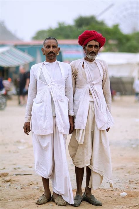 Rajasthani Men In Traditional Angrakha Street Style India